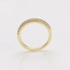 Anillo Elegante con Zirconia de Oro Laminado 14K
