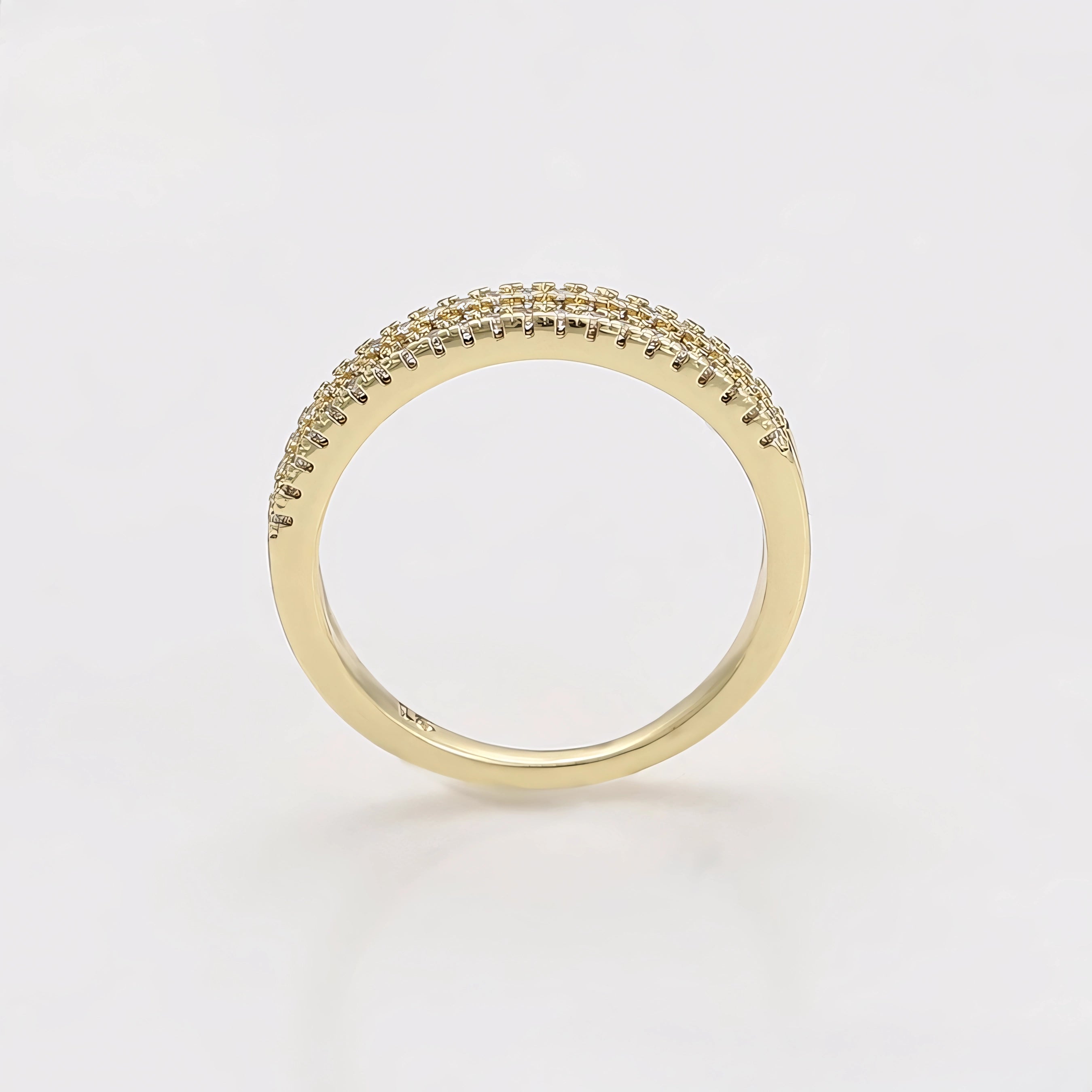 Anillo Elegante con Zirconia de Oro Laminado 14K