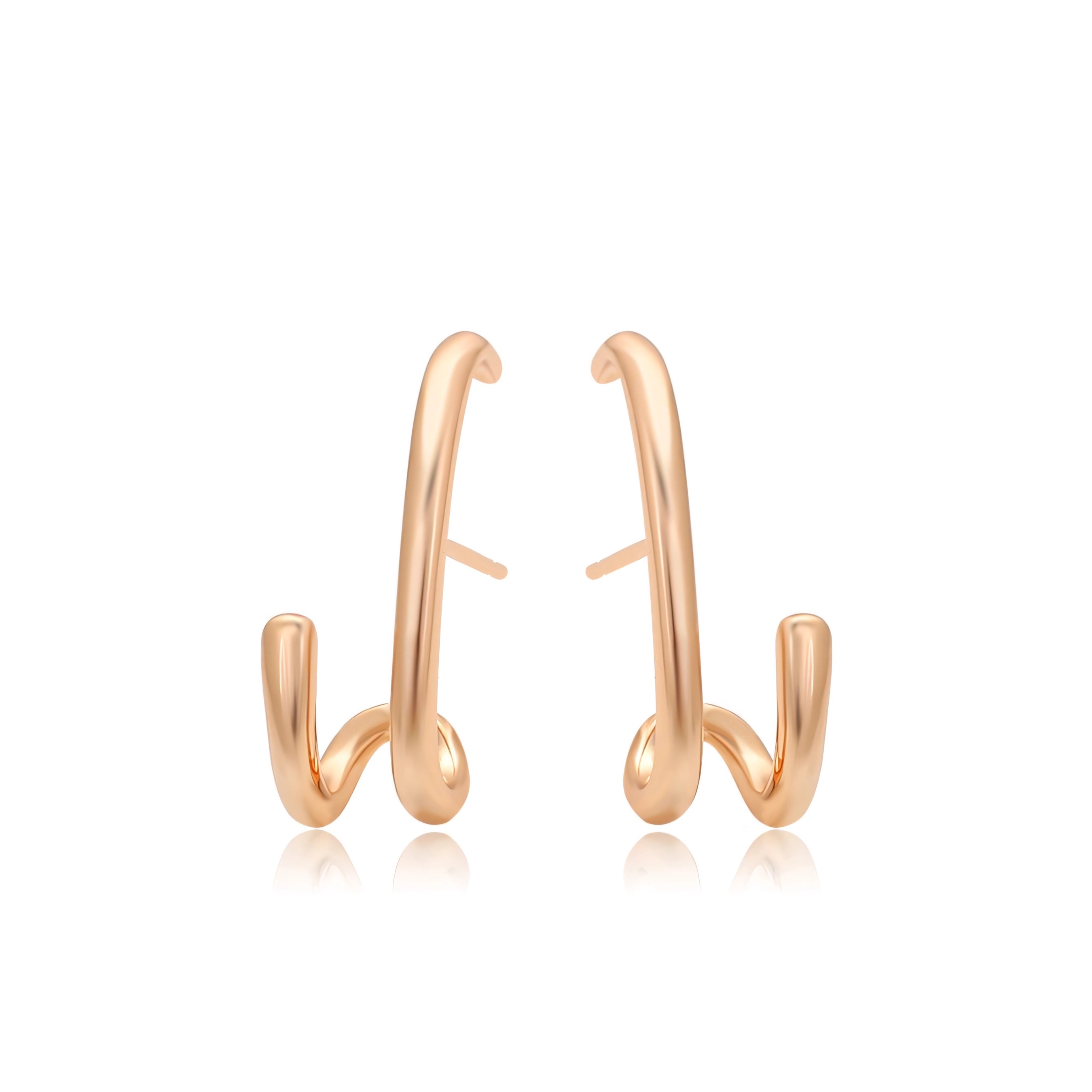 Arete Chapeado en Oro Laminado 18k