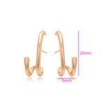 Arete Chapeado en Oro Laminado 18k