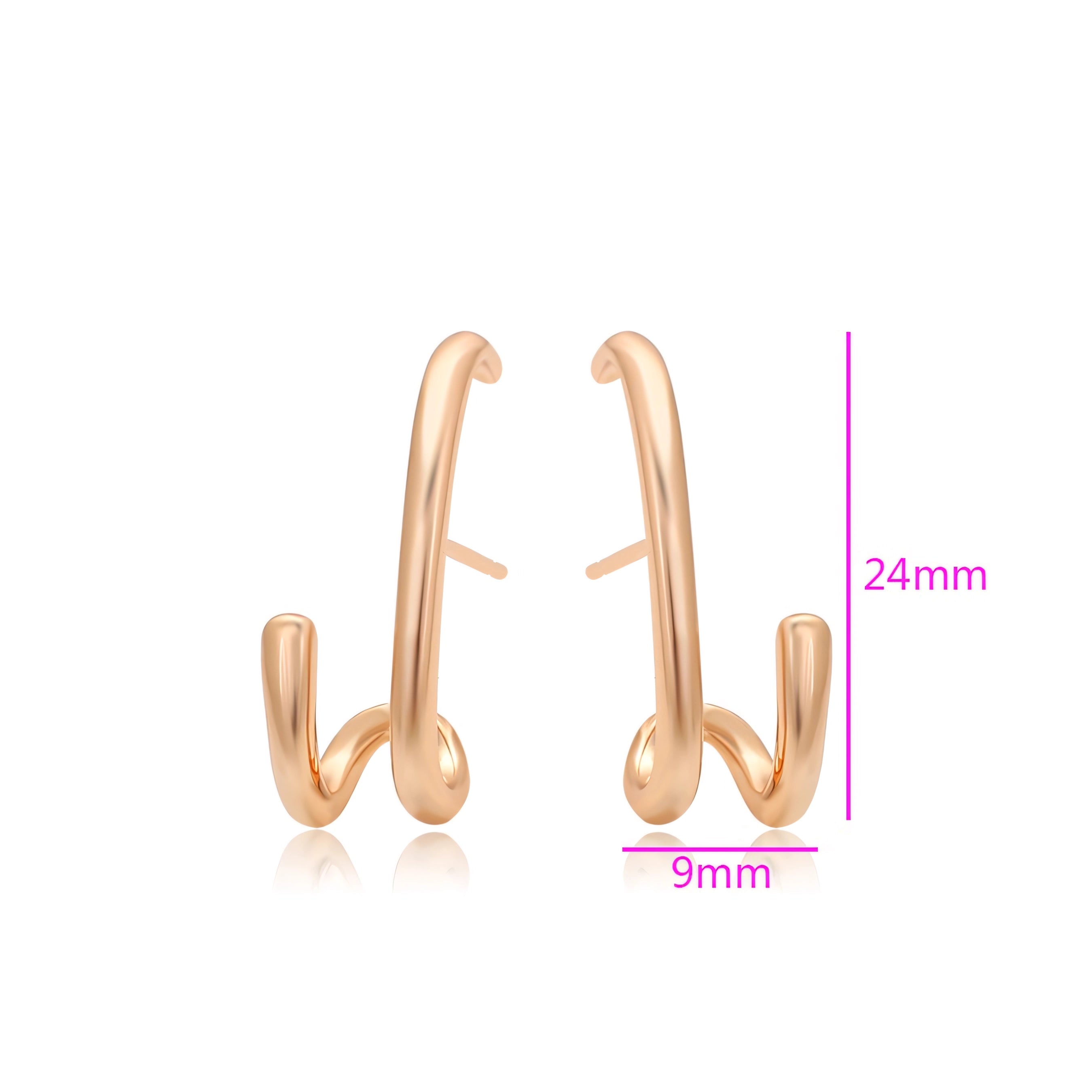 Arete Chapeado en Oro Laminado 18k