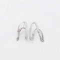 Arete con Cadena Plateada Chapado en Platino