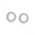 Arete Estilo Pandora con Zirconia Chapado en Platino