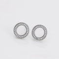 Arete Estilo Pandora con Zirconia Chapado en Platino