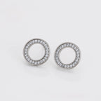 Arete Estilo Pandora con Zirconia Chapado en Platino