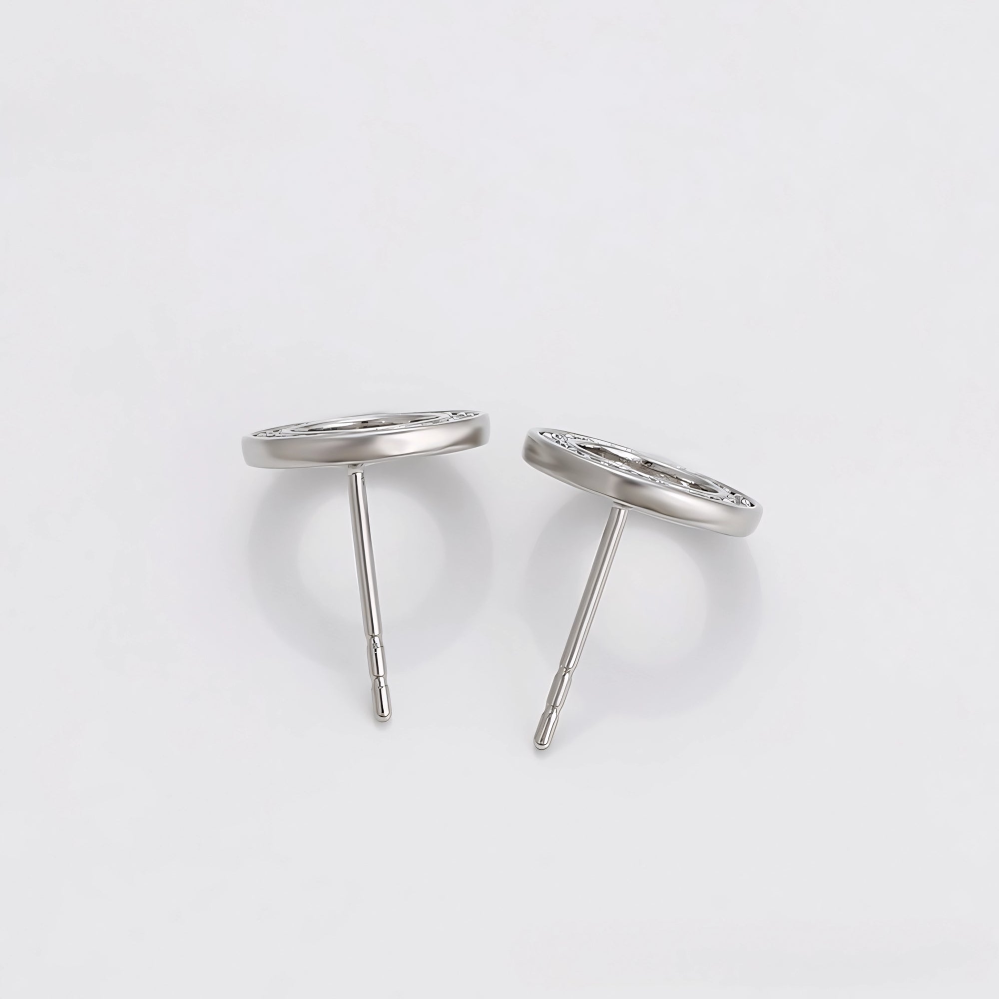 Arete Estilo Pandora con Zirconia Chapado en Platino