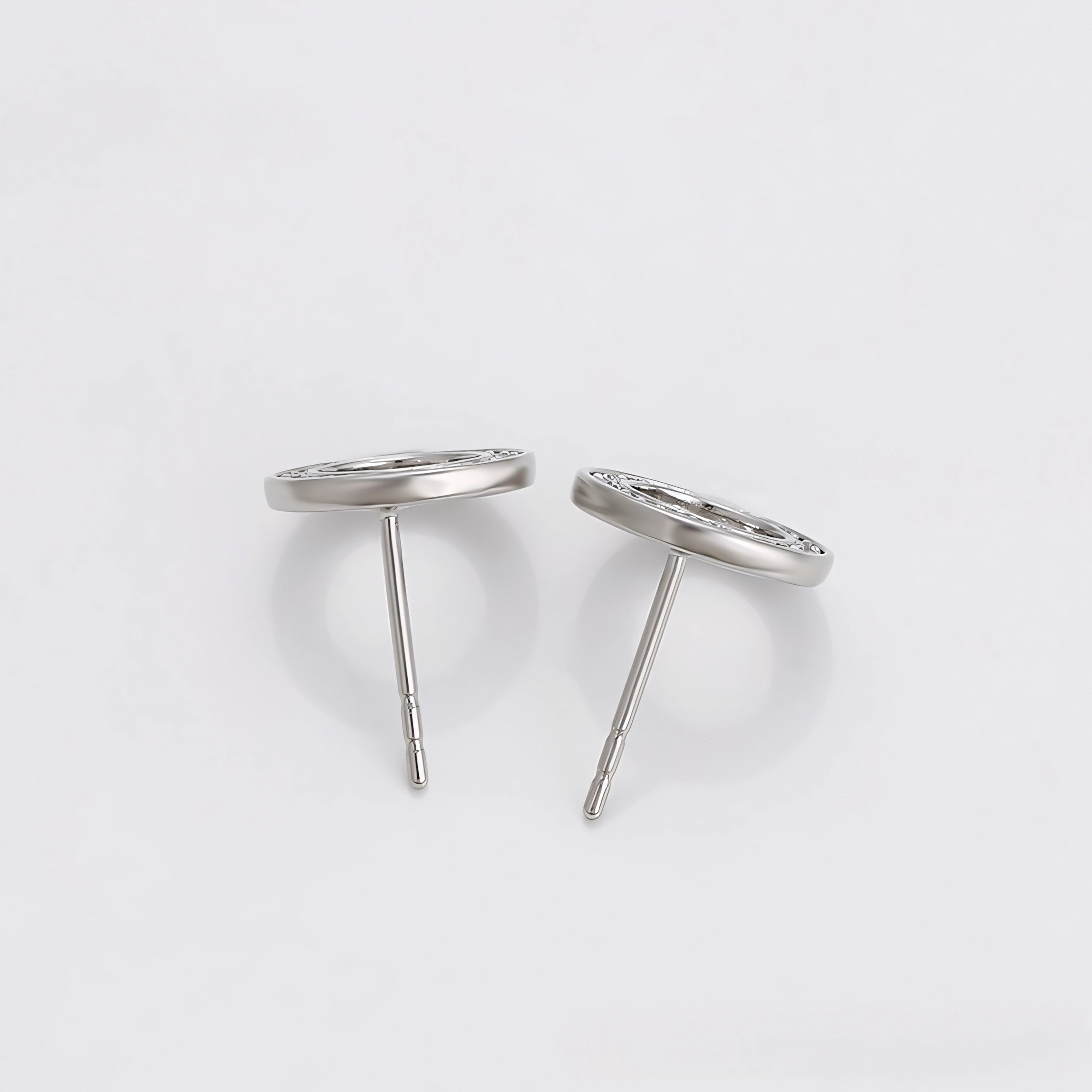 Arete Estilo Pandora con Zirconia Chapado en Platino