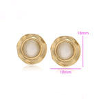Aretes con Perla Sintética en Acero Inoxidable 14K