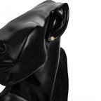 Aretes con Perla Sintética en Acero Inoxidable 14K