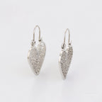Aretes de Corazón Chapado en Platino