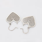 Aretes de Corazón Chapado en Platino