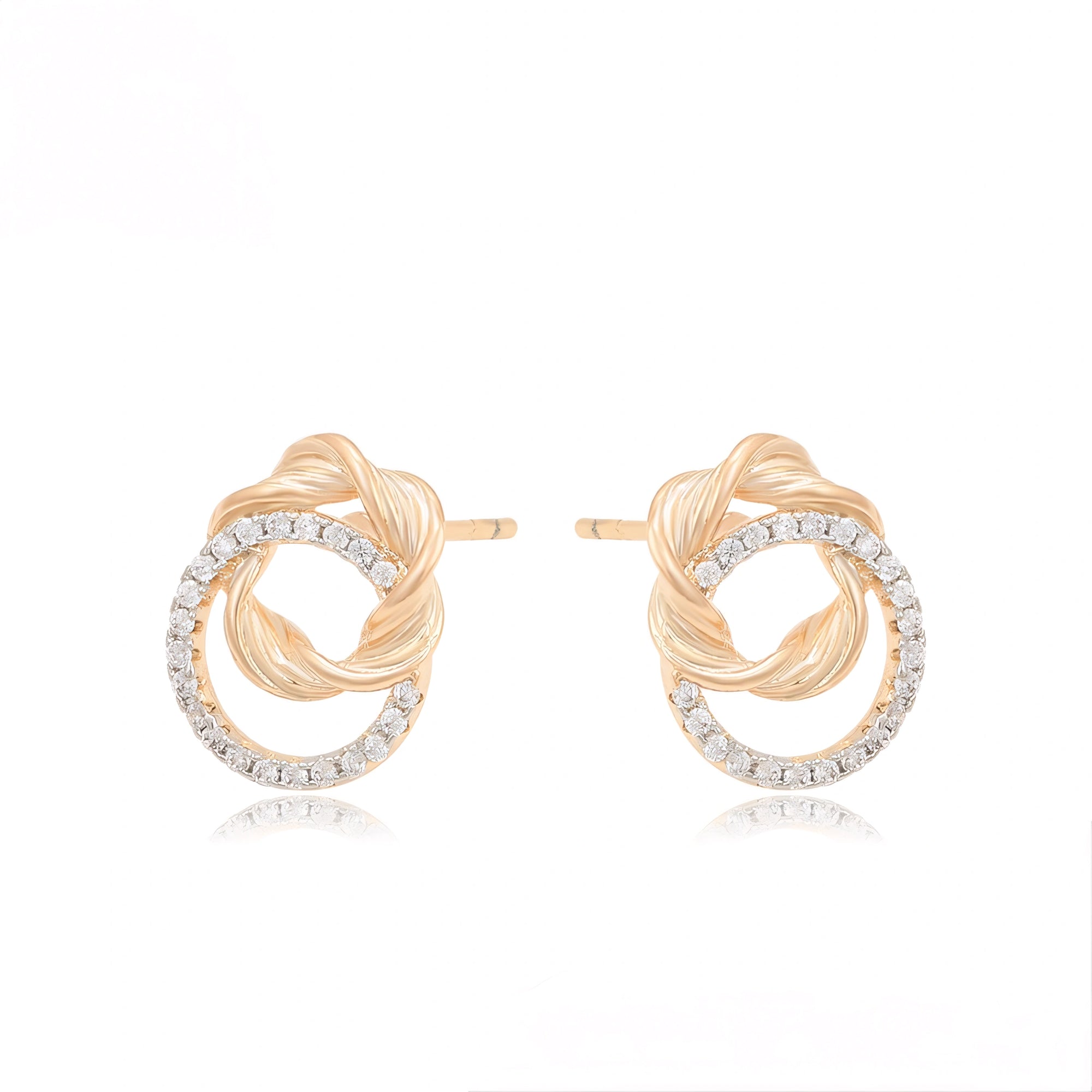 Aretes Multicolor con Doble C’rculo en Oro Laminado 18K