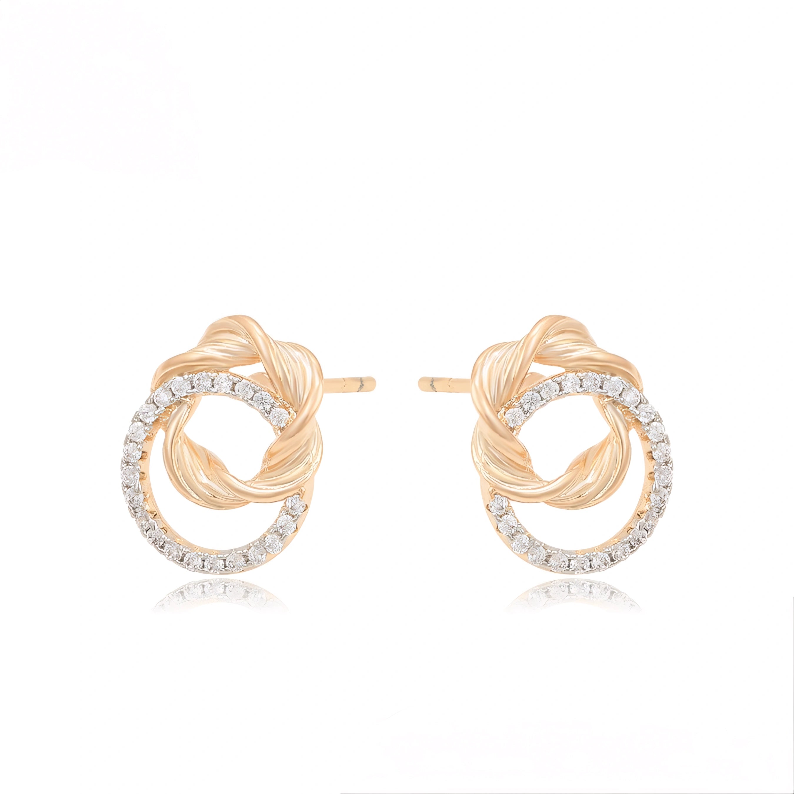 Aretes Multicolor con Doble C’rculo en Oro Laminado 18K