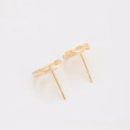 Aretes Multicolor con Doble C’rculo en Oro Laminado 18K