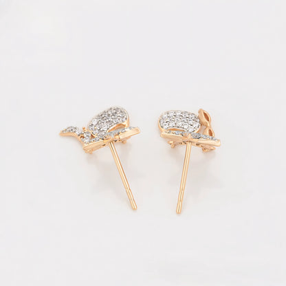 Aretes Multicolor Lentes Bolso y Tacones Oro Laminado 18K