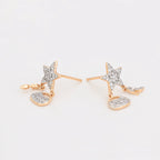 Aretes Multicolor Lentes Bolso y Tacones Oro Laminado 18K
