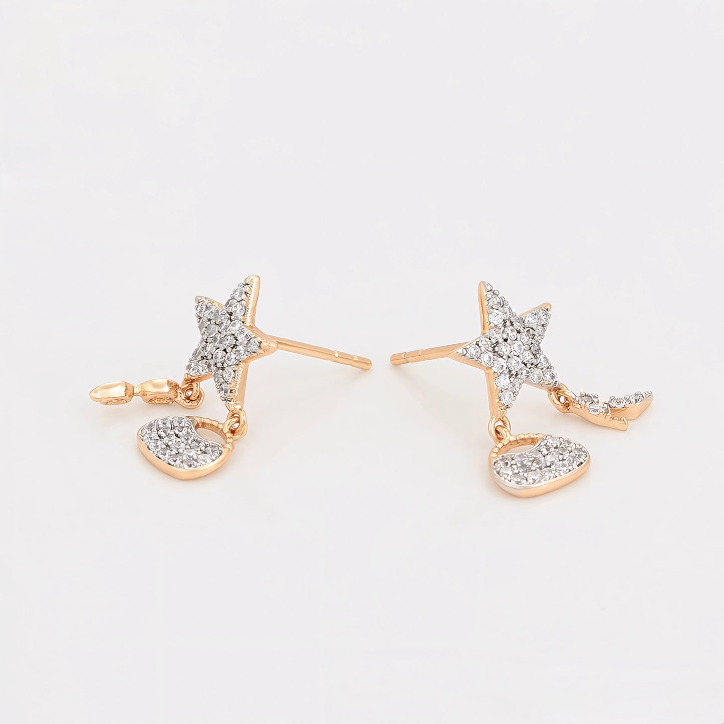 Aretes Multicolor Lentes Bolso y Tacones Oro Laminado 18K