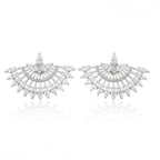 Aretes Serie Deluxe Chapado en Platino con Zirconias