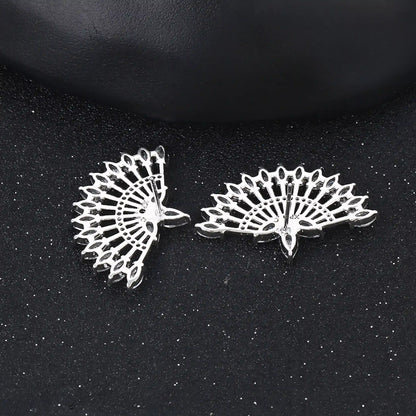Aretes Serie Deluxe Chapado en Platino con Zirconias