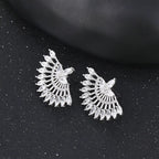 Aretes Serie Deluxe Chapado en Platino con Zirconias