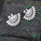 Aretes Serie Deluxe Chapado en Platino con Zirconias