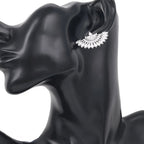 Aretes Serie Deluxe Chapado en Platino con Zirconias