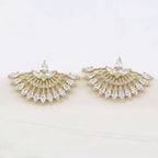 Aretes Serie Deluxe Oro Laminado 14K con Zirconias