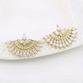 Aretes Serie Deluxe Oro Laminado 14K con Zirconias