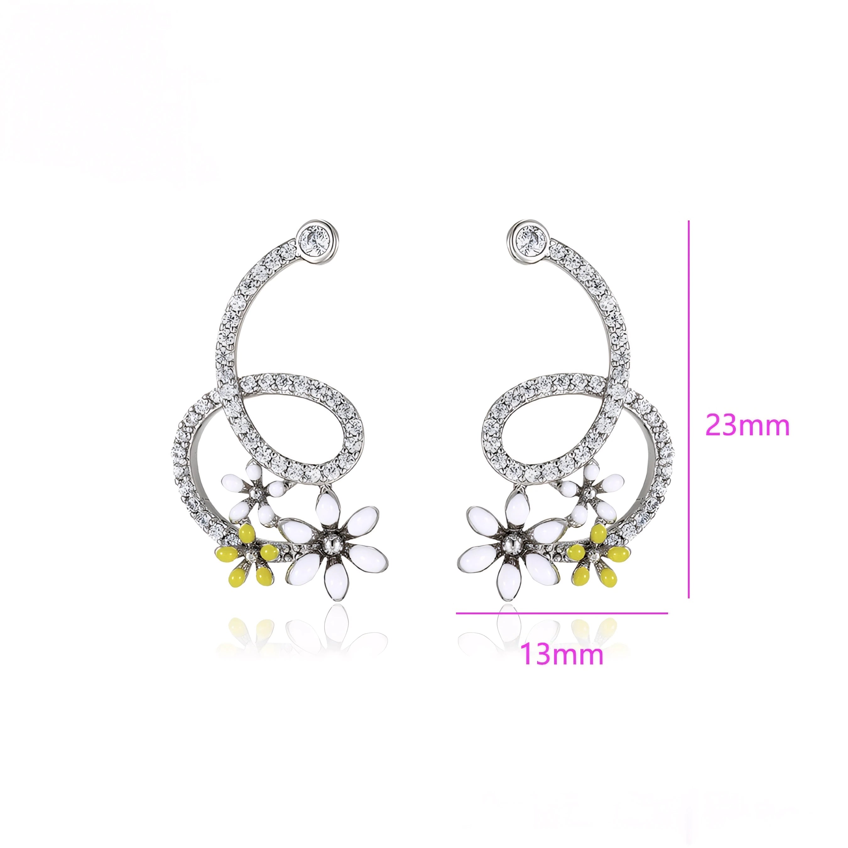 Aretes Serpiente Largos Chapados en Platino