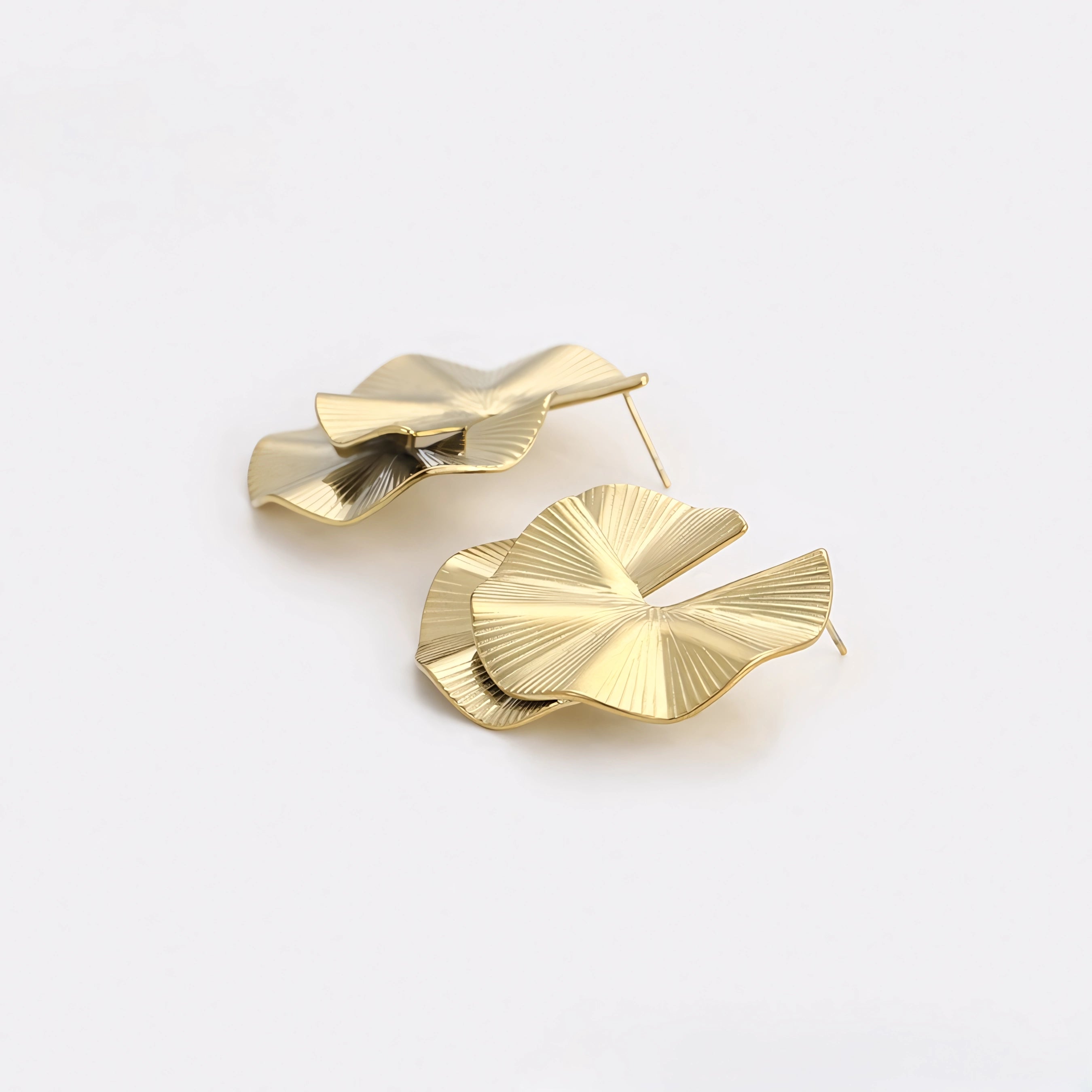Aretes Simples de Acero Inoxidable 14K