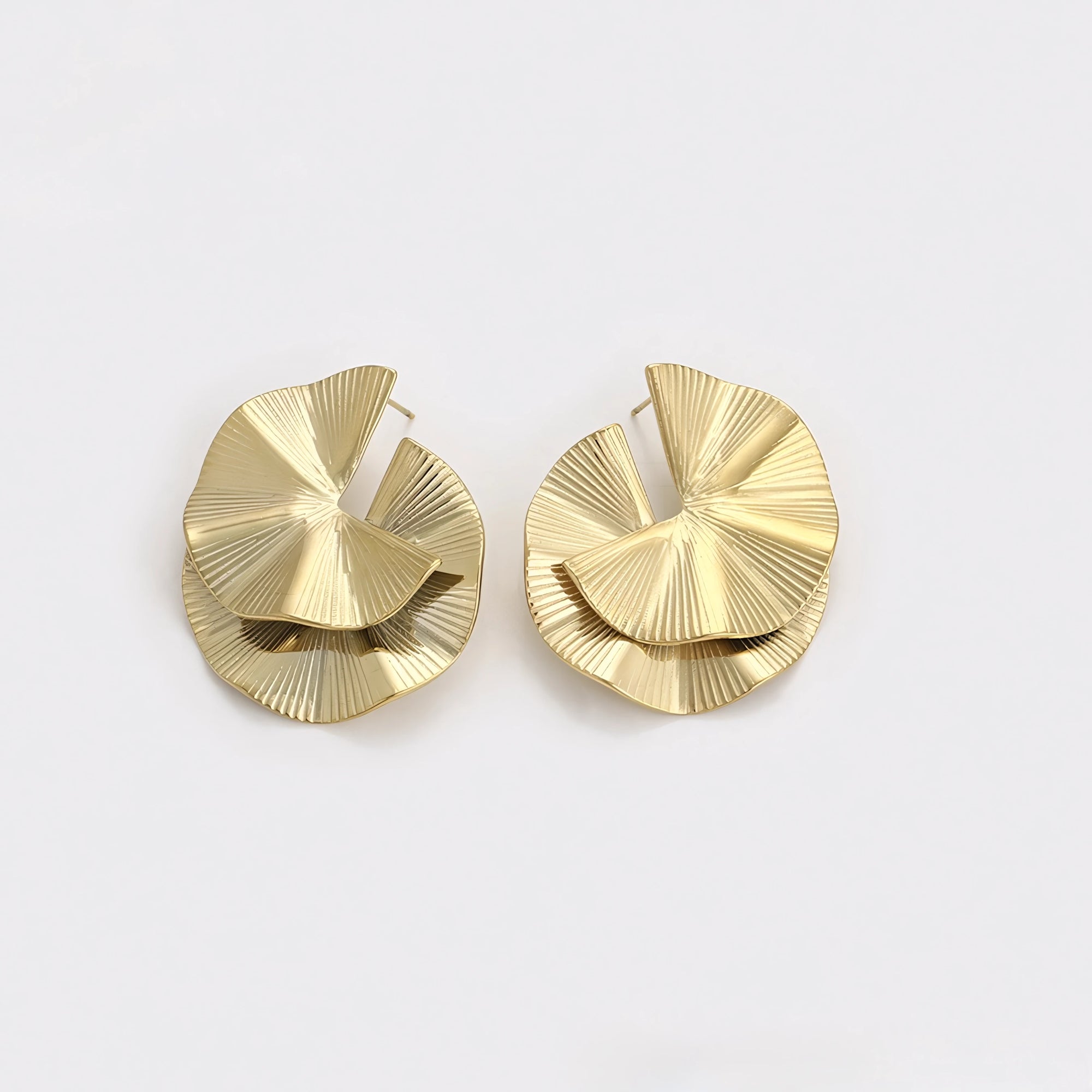 Aretes Simples de Acero Inoxidable 14K