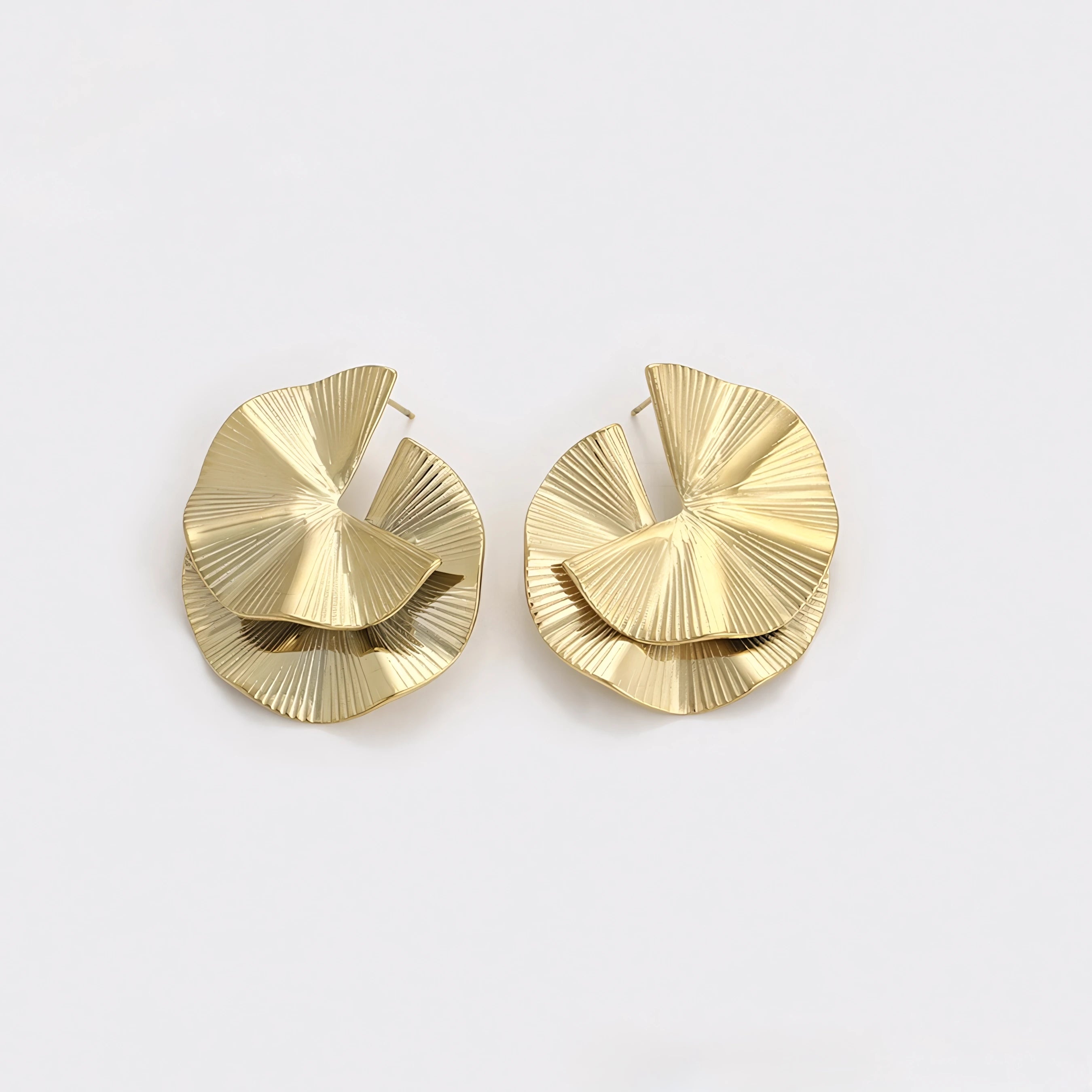 Aretes Simples de Acero Inoxidable 14K