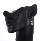 Arracada con Estrellas Colgantes en Oro Laminado 18K