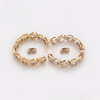 Arracada con Zirconias Oro Laminado 18K