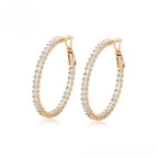 Arracada Deluxe con Zirconias Oro Laminado 18K
