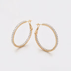 Arracada Deluxe con Zirconias Oro Laminado 18K