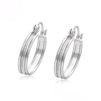 Arracada Elegante Chapada en Platino