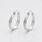 Arracada Elegante Chapada en Platino
