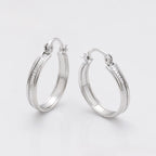 Arracada Elegante Chapada en Platino