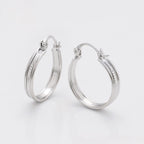 Arracada Elegante Chapada en Platino