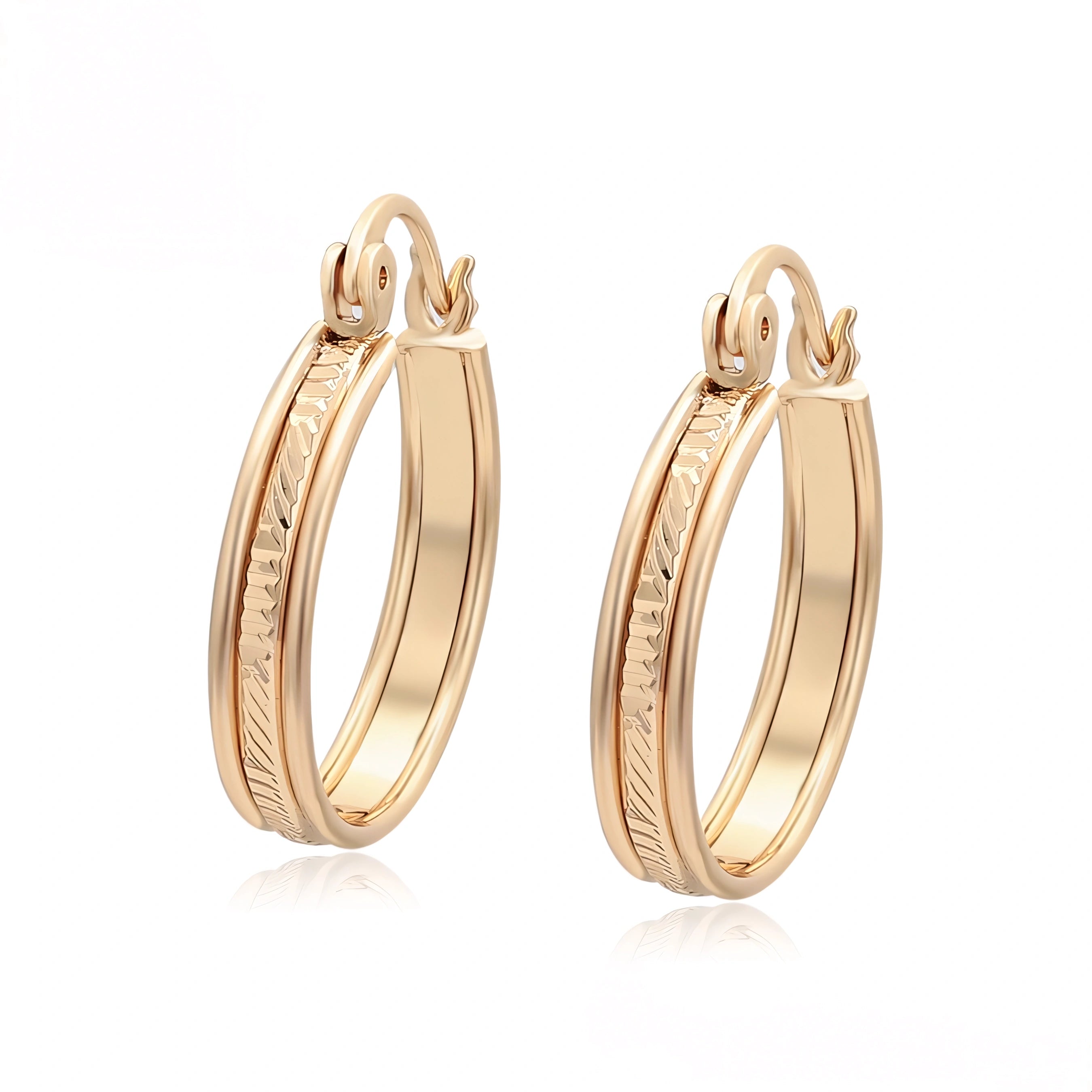 Arracada Elegante Oro Laminado 18K