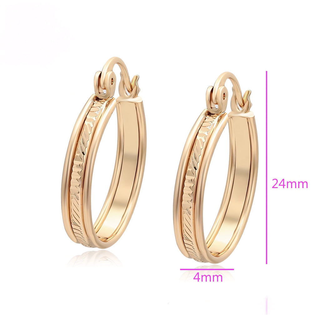 Arracada Elegante Oro Laminado 18K
