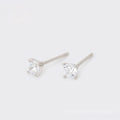 Broquel Mini Clásico con Zirconia Chapado en Platino