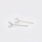 Broquel Mini Clásico con Zirconia Chapado en Platino