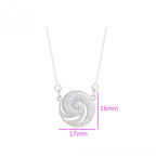 Collar Aura Espiral Con Zirconias Chapado En Platino