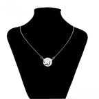 Collar Aura Espiral Con Zirconias Chapado En Platino