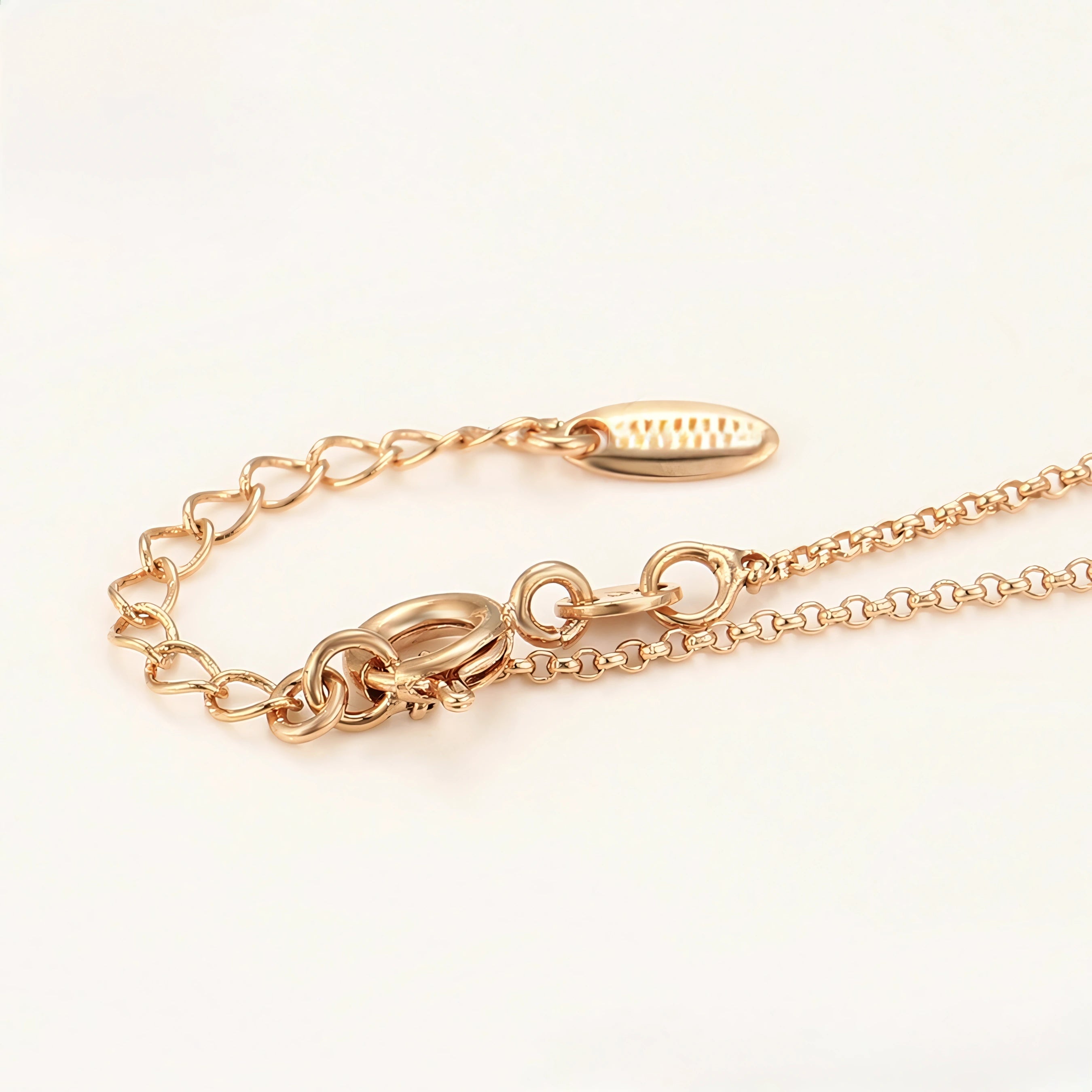 Collar Círculo Negro Con Zirconia Chapado En Oro Rosa
