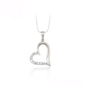 Collar Corazón Con Zirconias Chapado En Platino
