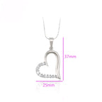 Collar Corazón Con Zirconias Chapado En Platino