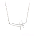 Collar Cruz Clásica Chapado En Platino
